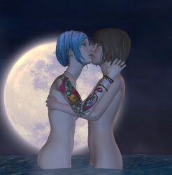 ass chloe_price jc-starstorm kissing life_is_strange max_caulfield moon naked night night_sky water