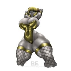 2d anthro borisfed color digital_media_(artwork) fishnets ram_horn tagme yellow_hair