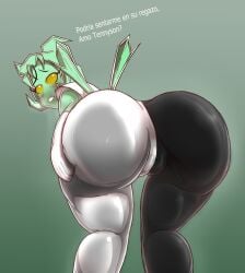 1girls 2024 2d alien alien_girl alien_humanoid ass ass_focus ben_10 ben_10_(classic) bent_over big_ass blush_lines blushing blushing_female cameltoe chaquetrix clothed clothed_female diamondhead female golem hi_res leotard looking_at_viewer looking_back mineral_fauna mineral_humanoid petrosapien presenting presenting_ass rock_creature rock_humanoid solo spanish_text text translation_request villainsaibot yellow_eyes yellow_eyes_female yellow_sclera
