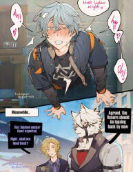 4boys gay hoyoverse lighter_(zenless_zone_zero) tagme von_lycaon wise_(zenless_zone_zero) yaoi zenless_zone_zero