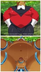 anal anal_insertion anal_penetration bara chubby doctorhiruluk dragon_ball dragon_ball_super fat gay male male_only moustache pinching_nipples toppo