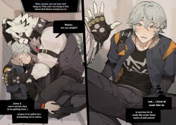 2boys gay hoyoverse tagme von_lycaon wise_(zenless_zone_zero) yaoi zenless_zone_zero