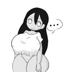 ... 1girls 2022 ass belly_button big_breasts black_and_white black_hair bottomless bottomless_female breasts curvy curvy_female curvy_figure cute grey_body hair_between_eyes huge_breasts human large_breasts long_hair looking_away mari_(omori) mob_face mochikirb monochrome nervous nervous_smile nipple_bulge no_pupils off_shoulder omori pubic_hair pussy shirt shortstack shy smile smiling solo solo_female sweat text_bubble thick_ass thick_thighs thighs topwear white_background white_shirt