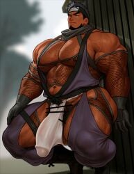 2026 abs arms balls bara biceps big_balls big_bulge big_muscles big_pecs big_penis bodybuilder bulge censored chest_hair facial_hair fundoshi hairy_male heavy_balls high_resolution highres huge_balls huge_bulge huge_cock huge_penis huge_testicles kuromine_hiraya legs legs_apart legs_spread male male_only mesh_clothing muscles muscular muscular_male muscular_thighs ninja nipples one_eye_closed pecs penis pubic_hair scar solo solo_male spread_legs spreading_legs squatting tan_skin thick_thighs veiny_muscles yuatari