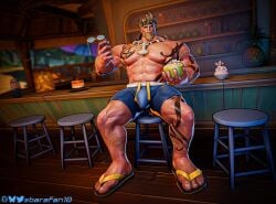 bara barafan18 blonde_hair bulge gay male male_only marvel marvel_rivals muscular muscular_male solo thor_(marvel) thor_(marvel_rivals) thor_(worthy_waves)