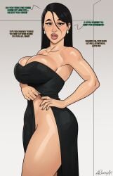 1girls asian asian_female big_ass big_breasts debbie_grayson dialogue dress invincible invincible_(tv_series) milf rocner rocner-verse tagme thick_thighs