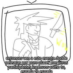 animated animation background_music blush blushing blushing_male bluuzick_(kevin) broz_boyz broz_boyz_go cringe funny gay hackzack_(zack) michael_justin_(mj) oc ocs original_character original_characters skateboard spanish spanish_dialogue spanish_text sword tagme to_be_continued tv_screen video xd yaoi zlayway_(miles)