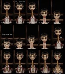 3d_style ahegao aroused backpack begging big_eyes black_hair candy clothed_female_nude_male comic corruption creamy_cum cum_drool cum_in_mouth cum_swallowing deepthroat dialogue doll_eyes doll_girl drooling explicit eye_rolling fellatio female flat_chest gulp heart_eyes loli long_neck long_tongue masturbation messy mind_break monster_girl multi-panel nipples oral penis pussy_juice red_eyes saliva school_uniform sequence size_difference small_breasts spread_pussy story tongue_out weird_anatomy white_shirt