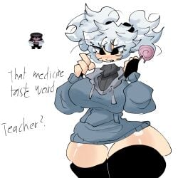 (not)littletale aged_up do_not_the_little evil freaky_science_sans rule_63 sans sans_(littletale) sans_au undertale undertale_au unknown_artist why_i_posted_this