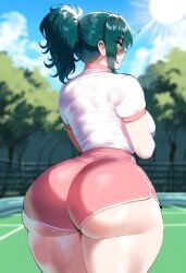 ai_generated ass ass_focus back_view big_ass big_breasts big_butt big_thighs dat_ass dijiai focus from_behind from_behind_position hourglass_figure huge_ass jujutsu_kaisen looking_at_viewer looking_back nsfw round_ass round_butt thick thick_ass thick_butt thick_legs thick_thighs thighs wide_hips zenin_maki