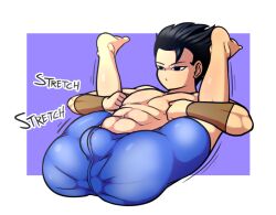 bulge bulge_through_clothing cabba dragon_ball dragon_ball_super flexible flexible_male male male_focus male_only male_saiyan naufranzz penis_bulge saiyan solo solo_focus solo_male stretching stretching_legs teenager tight_clothes tight_clothing tight_pants toned toned_body toned_male universe_6 universe_6/universe_7 wrist_braces wrist_cuffs wristband yaoi young