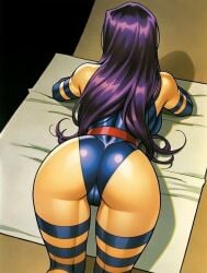 ai_generated arched_back bent_over bubble_ass bubble_butt marvel marvel_rivals marvel_vs._capcom marvel_vs._capcom_2 psylocke purple_hair round_ass round_butt x-men