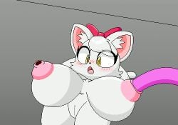 animated big_breasts blush bow_ribbon breasts domestic_cat felid feline felis female fur furry huge_breasts low_res mammal milkis2000 nipple_fetish nipple_penetration nipple_play nipples penetration solo tentacle white_body white_fur yellow_eyes