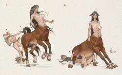 accident accidental_sex breast_squish breasts breasts_and_teats centaur duo equid equid_taur equine equine_teats european_mythology facesitting female female/female genitals greek_mythology hooves human humanoid_taur larger_female larger_taur mammal mammal_taur medium_breasts mythology navel nipples oral po-ar pussy sex sitting_on_another size_difference slipping smaller_female smaller_human squish taur teats udders