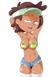 1girls amphibia bikini bikini_top dark-skinned_female dark_skin disney disney_channel female female_focus female_only grayeyeman mature mature_female medium_breasts milf mrs._boonchuy oum_boonchuy thai thai_female