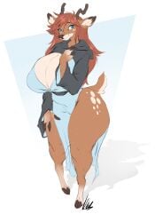 big_breasts breasts cleavage dullvivid female furry huge_breasts tagme thick_thighs wide_hips