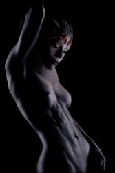 1girls 2019 3d alien alien_girl asari bioware black_background blue_body blue_skin fanart female female_only mass_effect mature mature_female medium_breasts milf nipples nude nude_female rastifan samara sci-fi science_fiction slushe_(website) solid_color_background solo solo_female standing