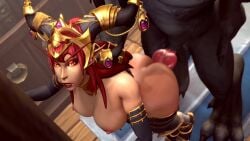 1boy 1girls 3d alexstrasza animated areolae breasts bubble_butt cum cum_in_pussy cum_inside doggy_style dragon dragon_girl dragon_humanoid elf elf_ears elf_female fangs female fur furry gloves high_heel_boots high_heels horn kaminakirei knot knotted_penis knotting large_ass large_breasts male mp4 nipples no_sound penetration penis pussy red_hair sex sex_from_behind source_filmmaker standing standing_sex vagina vaginal_insertion vaginal_penetration vaginal_sex video werewolf worgen world_of_warcraft