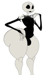 1boy 2024 2d 2d_(artwork) ass big_ass big_thighs bulge detachable_sleeves digital_drawing_(artwork) digital_media_(artwork) fat_ass fat_thighs femboy humanoid jack_skellington leotard male male_focus male_only nightmare_before_christmas skeleton thighs thin_arms vincikkkk vincizinho_(artist)