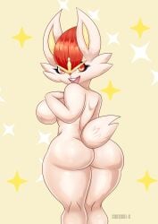 anthro anthro_only ass ass_focus breasts cinderace cokicoki-s female female_cinderace female_focus female_only furry furry_female furry_only generation_8_pokemon nintendo pokemon pokemon_(species) solo solo_female tagme