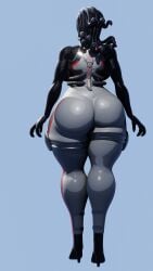 3d_(artwork) back_view black_body blender chaos_director_(fortnite) faceless_character female_focus female_only fortnite fortnite:_battle_royale goo_creature large_ass large_breasts thick_thighs vanilla1145