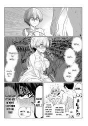 big_breasts canon_couple heart-shaped_pupils huge_breasts huge_cock imminent_sex official_art sakurai_shinichi scared_expression shortstack uzaki-chan_wa_asobitai! uzaki_hana