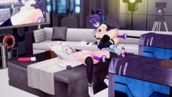 2girls ahe_gao anal_sex animated ass bound bound_legs breasts camera dildo dildo_in_ass female female_ejaculation female_only filian filian_(vtuber) forced_orgasm fucking_machine indie_virtual_youtuber jiggle livestream machine miscsfmporn nipples open_mouth opennsfwsp orgasm phone projektmelody purple_hair pussy pussy_juice shirt_lift small_breasts sound spamerino111 squirting squirting_orgasm stockings streaming tagme taped_nipples thighhighs thighs tongue vaginal_penetration video virtual_youtuber wet white_hair wink