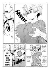 big_breasts canon_couple grabbing_breasts grabbing_breasts_from_behind huge_breasts sakurai_shinichi shortstack through_clothes uzaki-chan_wa_asobitai! uzaki_hana