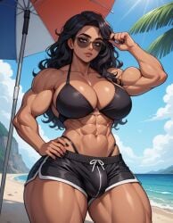 1futa abs ai_generated aviator_sunglasses beach biceps big_breasts big_bulge big_thighs bikini_strings bikini_top black_hair black_nails booty_shorts breasts bulge_through_clothing bushy_eyebrows clouds clydemystik3 dark-skinned_futanari dark_hair dark_skin dolphin_shorts futa_bulge futa_focus futa_only futanari hand_on_hip hands_on_hips huge_ass huge_breasts huge_butt inner_sideboob julia_santos latina latina_futa lean_body lean_figure lean_muscle lean_muscles lips long_hair mature mature_body mature_figure mature_woman muscle_girl muscle_mommy muscles muscular muscular_arms muscular_futanari muscular_legs muscular_thighs nipple_bulge original_character painted_nails penis_bulge sand shade short_shorts shorts sideboob smirk smirking solo solo_focus solo_futa sunglasses tan-skinned_futanari tan_skin thick thick_thighs thighs tight_clothing tinted_eyewear tired_eyes tomboy umbrella voluptuous voluptuous_futanari water wavy_hair wide_hips yodayo