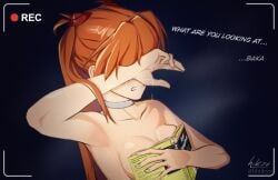 2d asuka_langley_sohryu book female female_focus female_only hhiikyo meme meme_reference neon_genesis_evangelion ouch_meme red_hair tagme