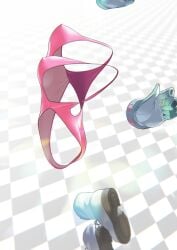 1girls big_breasts breasts cameltoe clothes competition_swimsuit erect_nipples female female_only footwear gloves hagakure_tooru_(invisible) handwear highres human invisible my_hero_academia nipples nipples_visible_through_clothing pink_swimsuit romnohito shoes solo swimsuit tooru_hagakure tooru_hagakure_(invisible)