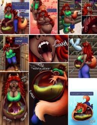 2020 ?! absurd_res after_vore animal_humanoid anthro anthro_pred areola ass belly big_belly big_breasts big_butt biped bloodshot_eyes blue_bottomwear blue_clothing blue_pants bodily_fluids book boots bottomwear breasts brown_belly brown_body brown_boots brown_breasts brown_butt brown_clothing brown_footwear brown_skin building candle canid canid_humanoid canine canine_humanoid claws closed_eyes clothed clothing comic curvy_figure dated death dialogue digestion digital_media_(artwork) disposal door doorknob duo emoticon english_text fangs fatal_vore female female_pred fire floor floorboards footwear forced fox fox_humanoid fully_clothed fur gaping_mouth gender_symbol glistening glistening_belly glistening_body glistening_breasts glistening_eyes glistening_skin glistening_tongue green_clothing green_eyes green_shirt green_topwear hair hand_on_stomach heart hi_res house humanoid implied_scat inner_ear_fluff inside internal lightbulb lit_candle long_hair lying male male/female male_symbol mammal mammal_humanoid moon mouth_shot navel nipples on_front on_toilet onomatopoeia open_mouth oral_vore overweight overweight_anthro overweight_female overweight_humanoid owo pants partially_submerged pink_blush pink_body pink_ears pink_skin pink_tongue plant profanity question_mark red_body red_ears red_fur red_hair red_inner_ear red_inner_ear_fluff red_tail rumbling_stomach saliva saliva_on_tongue shadow shelf shirt signature sleeping smile solo sound_effects spaghetticultists stairs stomach_acid stomach_bulge symbol teeth terraria text thick_thighs toilet toilet_paper tongue tongue_out topwear torch torn_clothing torn_shirt torn_topwear tree tuft uvula voluptuous vore wall_(structure) weight_gain were werecanid werecanine werefox wide_hips yellow_eyes zoologist_(terraria) zzz