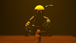 ... 1boy 1girls 3d black_nipples black_skin blush breasts embarrassed female five_nights_at_freddy's humanoid_penis imminent_sex marionette_(fnaf) penis puppet_(fnaf) rule_63 security_puppet_(fnaf) text thick_thighs wide_hips