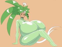 1girls angstrom anthro big_breasts blaster_master blush blush_stickers breasts completely_nude completely_nude_female elemental_creature elemental_humanoid female female_only flora_fauna flower for_a_head full_body green_body huge_breasts humanoid hyper hyper_breasts kanna_(blaster_master) looking_at_viewer mob_face naked naked_female nude nude_female object_head plant plant_humanoid plantie sitting smile solo solo_female top_heavy video_games