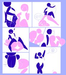 ass big_ass big_butt blue_(harvestman) comic_page digital_media_(artwork) harvestman_here looking_at_viewer newgrounds_username pictogirls_(harvestman) pictogram pink_(harvestman) simple_background stick_figure stickman wrestling yuri