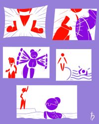 digital_drawing_(artwork) digital_media_(artwork) harvestman_here keijo!!!!!!!! parody parody_comic parody_porn pictogirls_(harvestman) pictogram purple_(harvestman) red_(harvestman) simple_background stick_figure stickman