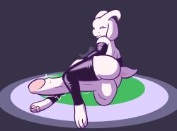 anthro asriel_dreemurr ass big_butt big_penis bodily_fluids clothing digital_media_(artwork) erection fur gay genital_fluids genitals girly gloves handwear hi_res huge_cock hyper hyper_genitalia hyper_penis latex latex_gloves male nokamiwd one_eye_closed pawpads penis precum simple_background solo thick_thighs undertale undertale_(series) video_games white_body white_fur wink yaoi