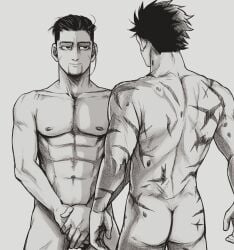 2boys golden_kamuy male_only nude_male ogata_hyakunosuke sugimoto_saichi