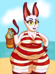 animal_crossing big_breasts breasts drawersimply female furry olivia_(animal_crossing)