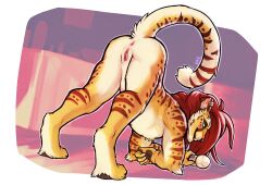 2022 5_fingers anthro anus breasts cheetah digital_media_(artwork) feet felid feline female fingers genitals hair hi_res mammal nude pussy red_hair smile toes vateo