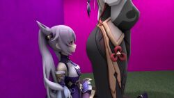 2girls 3d animated ass ass_focus ass_shake big_ass big_breasts big_butt blue_hair breasts bubble_ass bubble_butt clothed clothing crimsonsfm duo duo_focus earrings erect_nipples eyebrows_visible_through_hair eyelashes facesitting fart fart_in_mouth fart_swallowing fart_without_cloud farting_in_mouth feet female female_only genitals genshin_impact hair human jacket japanese_clothes keqing_(genshin_impact) knee_boots kneeling latex light-skinned_female light_skin lying lying_on_back mouth_fart mouthfarting shenhe_(genshin_impact) sound source_filmmaker tagme thighs tight_clothes tight_clothing tight_fit video yuri zero_suit