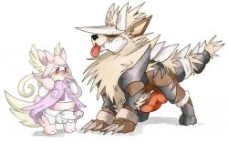 2015 2boys aggron anthro arcanine audino canine claws feral furry fusion male male_only mega_audino mega_evolution nelsonnoir nintendo pokemon pokemon_(species) pokemon_bw pokemon_rgby pokemon_rse pokemon_xy