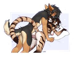 cum furry furry_only german_shepherd messy tiger tigress