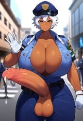 1futa ai_generated balls big_areola big_balls big_breasts big_penis big_testicles breasts brown_hair clothed clothing cum cumshot dark-skinned_futanari dark_skin dickgirl erect_penis erection futa_only futanari futanurse green_eyes handsfree_ejaculation huge_balls huge_breasts huge_cock huge_testicles human intersex large_areolae large_balls large_breasts large_penis large_testicles long_hair long_penis penis precum precum_drip scrotum solo_futa testicles uncensored veiny_penis