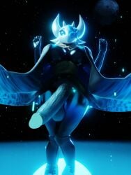 3d 3d_(artwork) azura_inalis big_breasts big_penis blue_eyes blue_nipples blue_penis futa_only futanari hollow_knight horn hourglass_figure huge_cock lampy_(artist-apprentice587) lampy_(azura_inalis) slugcats_(artist) solo thick_thighs wide_hips