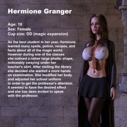 1girls 3d aged_up alternate_breast_size background big_breasts biography bra breast_size breasts brick_wall brown_hair bulge character_age character_name character_profile character_sheet cleavage covered_erect_nipples covered_nipples english_text facing_viewer female female_only gryffindor harry_potter hermione_granger hogwarts large_breasts light_skin light_skinned_female medium_breasts miniskirt necktie necktie_between_breasts neckwear nipple_bulge open_clothes open_robe panties pantyhose partially_clothed reference_sheet robe rope school school_uniform schoolgirl serge3dx skirt slim_waist solo standing story story_in_picture student text thong tie tied_shirt underwear uniform whale_tail