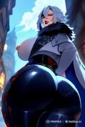 ai_generated arlecchino_(genshin_impact) bottom_heavy curvy_female evilkuro05 genshin_impact massive_ass mihoyo tagme video voluptuous_female