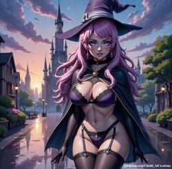 1girls ai_generated black_clover cleavage clothing female female_only long_hair looking_at_viewer no_sex not_porn pink_hair safe underwear untoldaicreations untoldcreate vanessa_enoteca