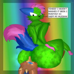 absurd_res anal archenarie ass big_ass big_butt bodily_fluids canid canine canis dont_touch_my_pizza facesitting hi_res kevin_(nyanwolf) kobold mammal meme nyanwolf oral rimming scalie sex sitting_on_another suggestive sweat wolf zanite