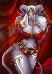 1girls 2024 2d 2d_(artwork) big_ass big_breasts big_butt big_lips bimbo bimbo_body bimbo_lips blizzard_entertainment breasts breasts_bigger_than_head busty curvaceous curves curvy curvy_body curvy_female curvy_figure curvy_hips dancer dancer_outfit dancing draenei female female_only glowing_eyes glowing_tattoo gold_jewelry golden_eyes horns large_breasts lightforged_draenei looking_at_another looking_at_partner looking_at_viewer looking_pleasured middle_eastern_clothing milf namwhan-k oc original_character red_outfit seductive seductive_eyes seductive_look seductive_mouth seductive_pose seductive_smile sensual tail tattoo thick thick_ass thick_legs thick_thighs warcraft white_body white_hair white_skin world_of_warcraft wow xeraaya